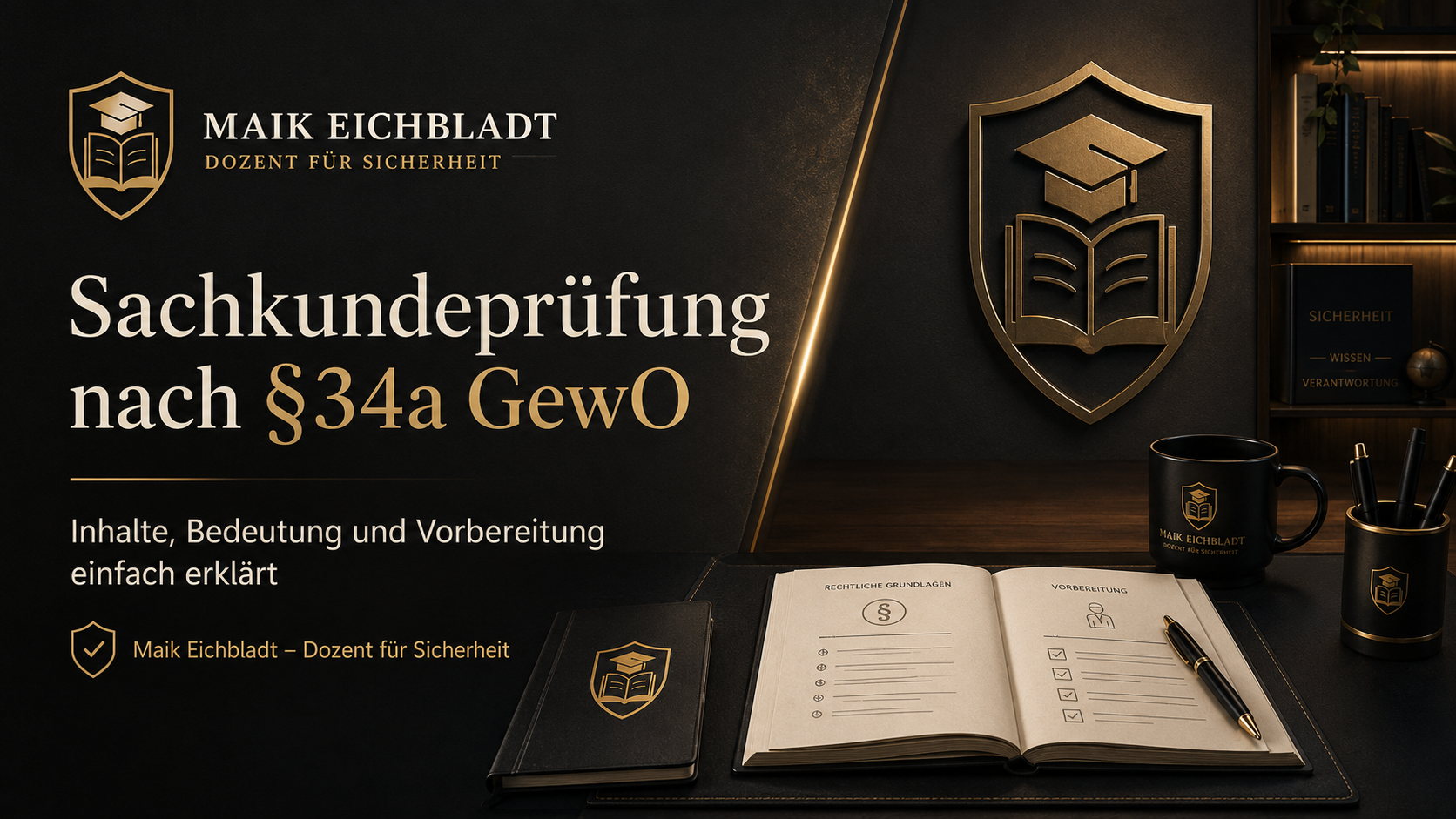 Vorbereitung auf die §34a GewO Sachkundeprüfung: Ihr Dozent (Online & Präsenz) Hier erfahren Sie mehr über meine Tätigkeit als Dozent für die Sachkundeprüfung nach § 34a GewO (IHK).